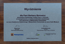 20_Wyróżnienie dla Barbary Borowicz za zaangażowanie i rozwój poradnictwa zawodowego .png