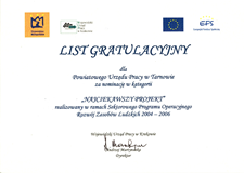 01_List gratulacyjny dla PUP Tarnów za Najciekawszy Projekt w ramach PO Rozwój Zasobów Ludzkich 2004-2006 od WUP Kraków.png