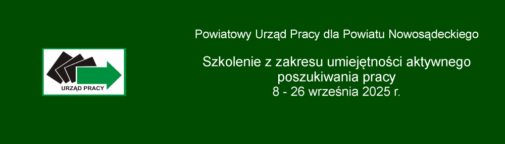 Grafika ze "Szkolenia z zakresu umiejętności aktywnego poszukiwania pracy", które odbyło się od 8 do 26 września 2025
